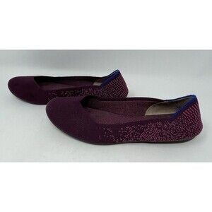 Rothy’s The Flat Fig Python Print Purple Round Toe Size 8